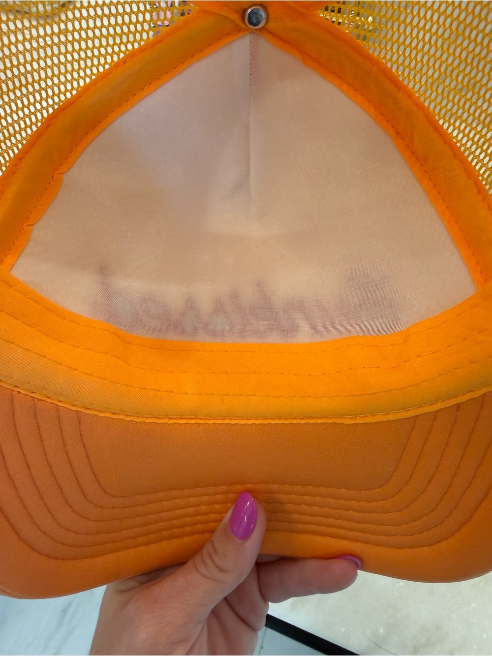Sunkissed Orange Mesh Trucker Hat - Picture 3 of 5